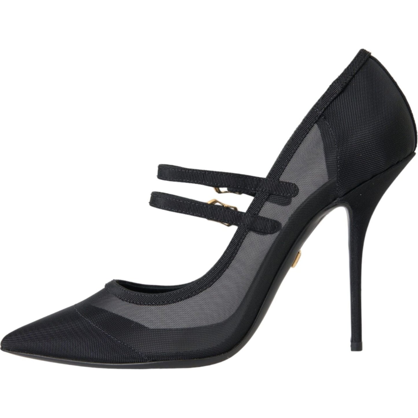 Dolce & Gabbana Black Mesh Mary Janes Heels Pumps Shoes Dolce & Gabbana