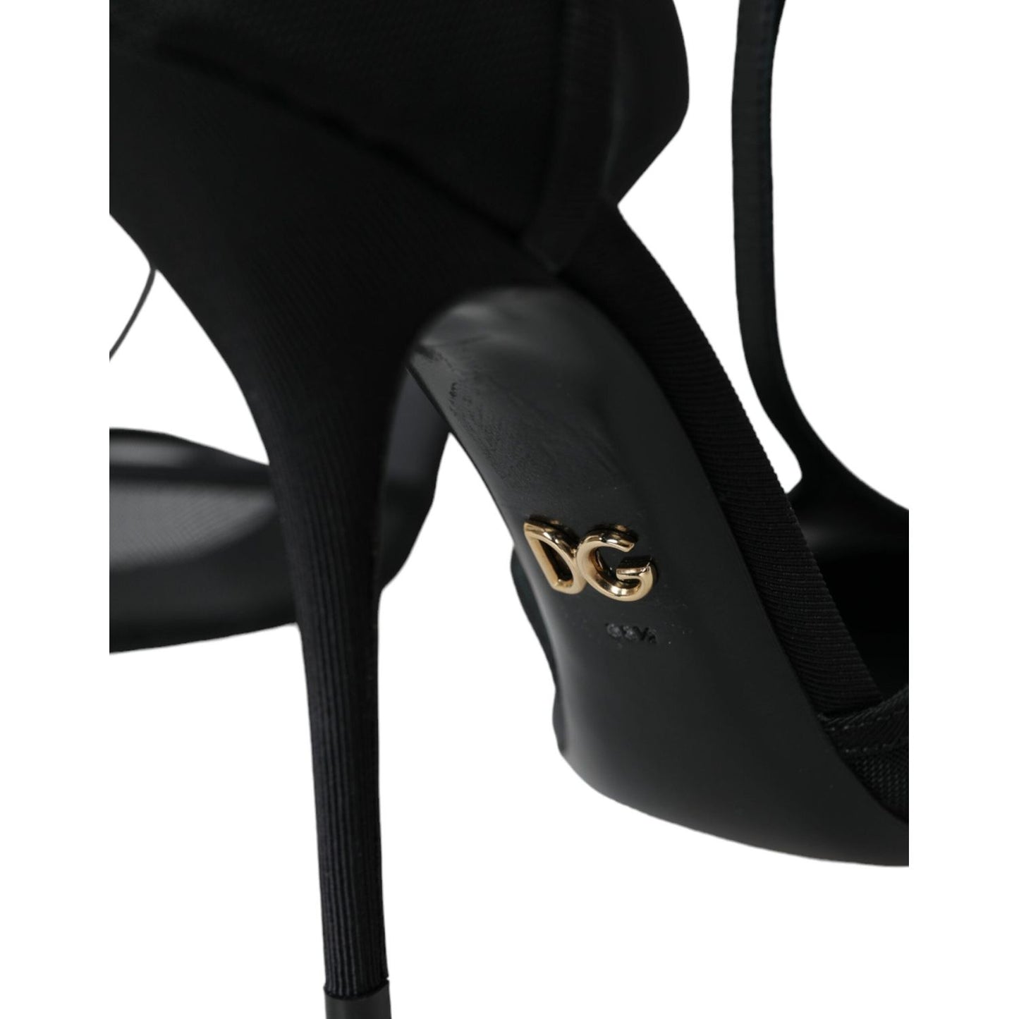 Dolce & Gabbana Black Mesh T-strap Stiletto Heel Pumps Shoes Dolce & Gabbana