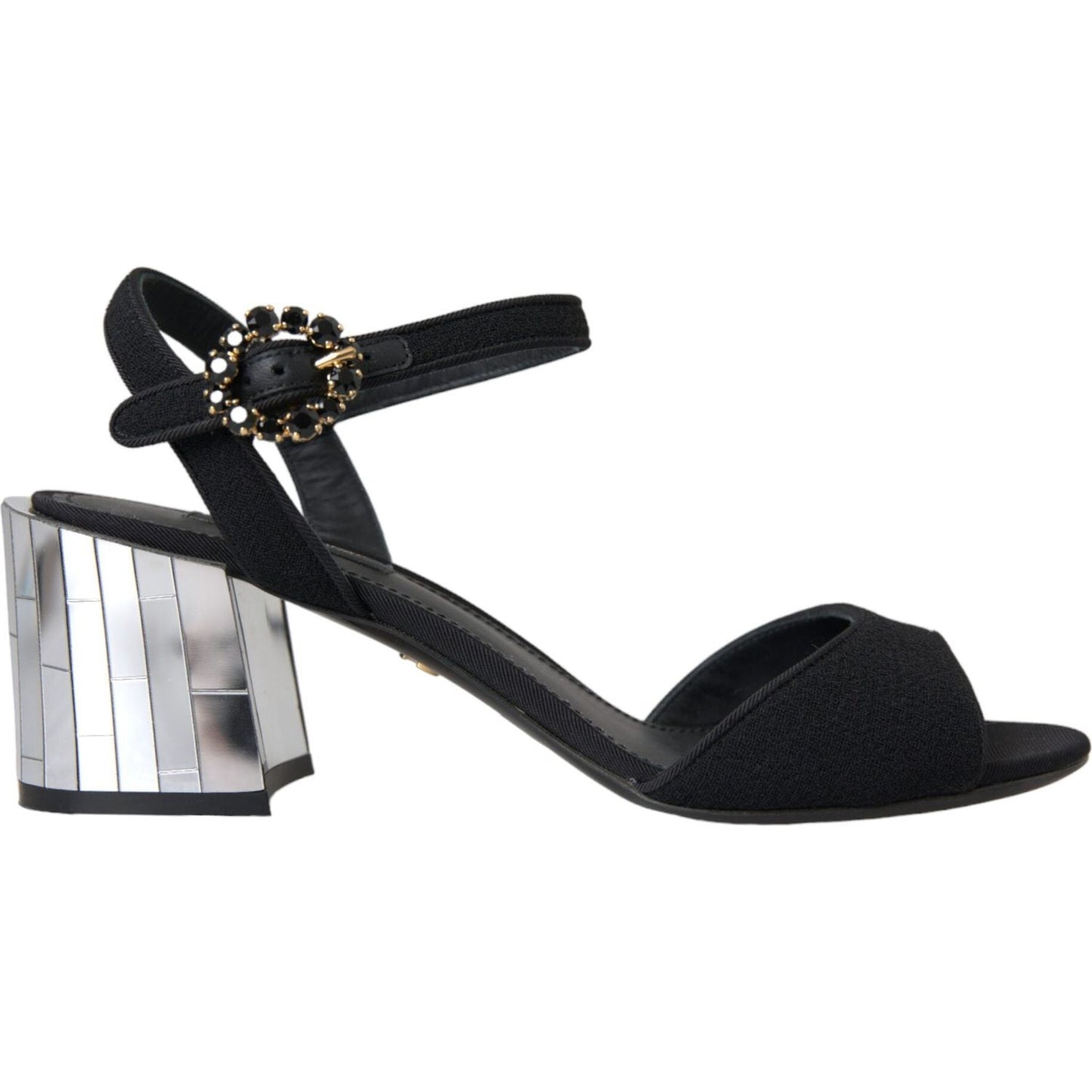 Dolce & Gabbana Black Crystal Ankle Strap Keira Sandal Shoes Dolce & Gabbana