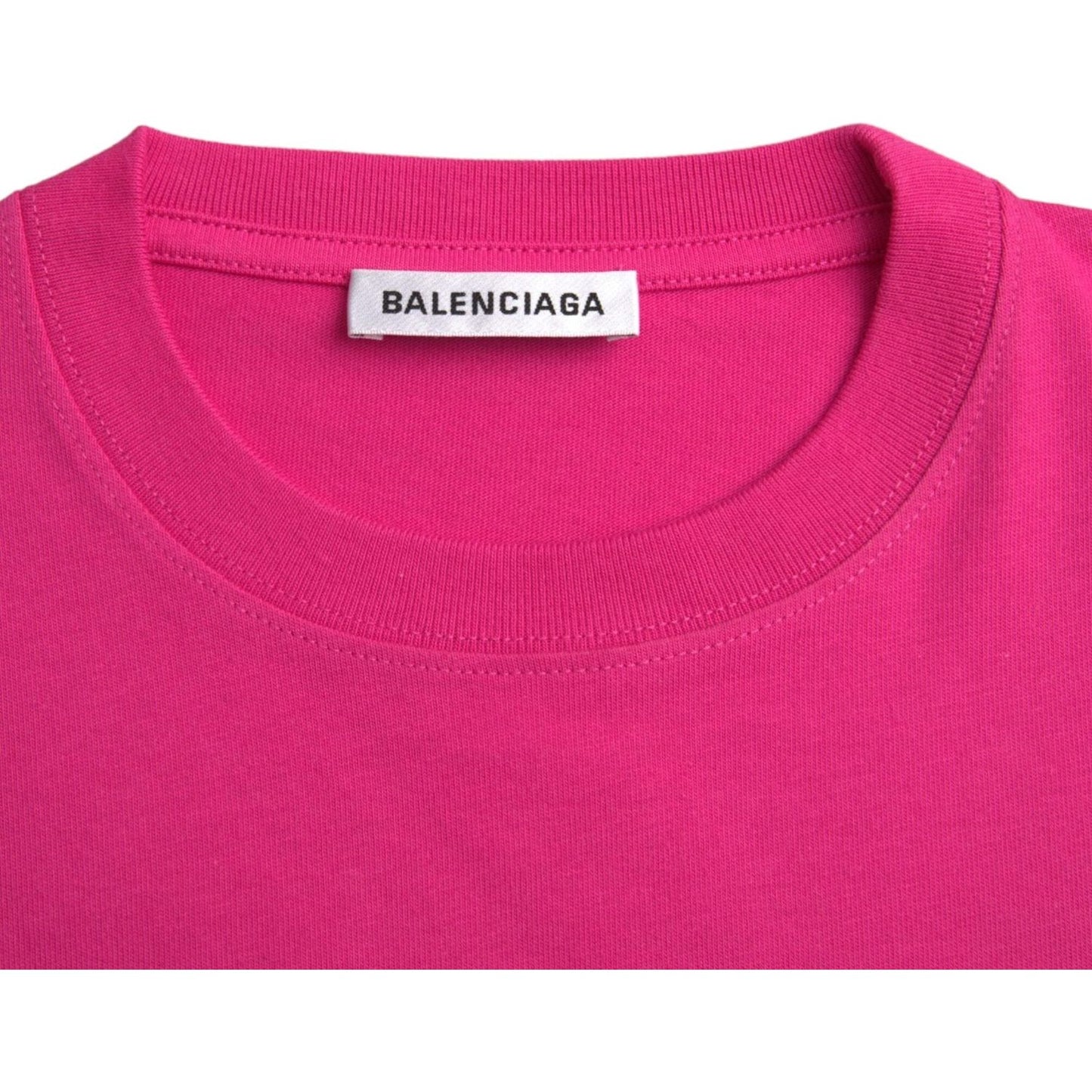 Balenciaga Pink Cotton Crew Neck Short Sleeves Tee T-shirt Balenciaga