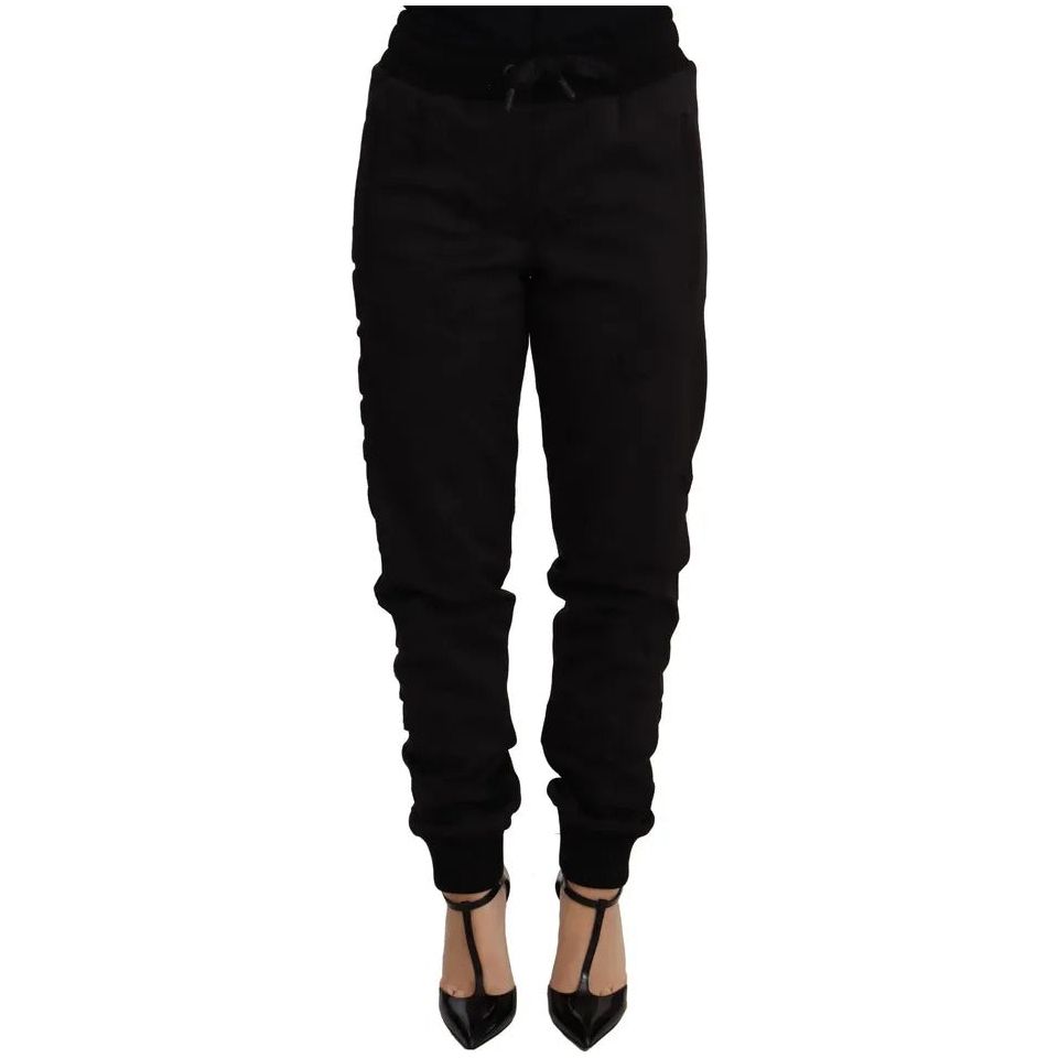 Dolce & Gabbana Black Jogger Women Polyester Pants Dolce & Gabbana