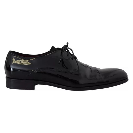 Dolce & Gabbana Black Patent Leather Derby Dress Shoes Dolce & Gabbana