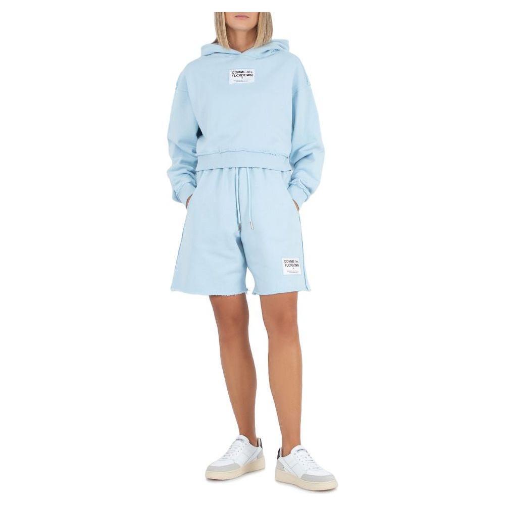 Comme Des Fuckdown Light Blue Cotton Short Comme Des Fuckdown