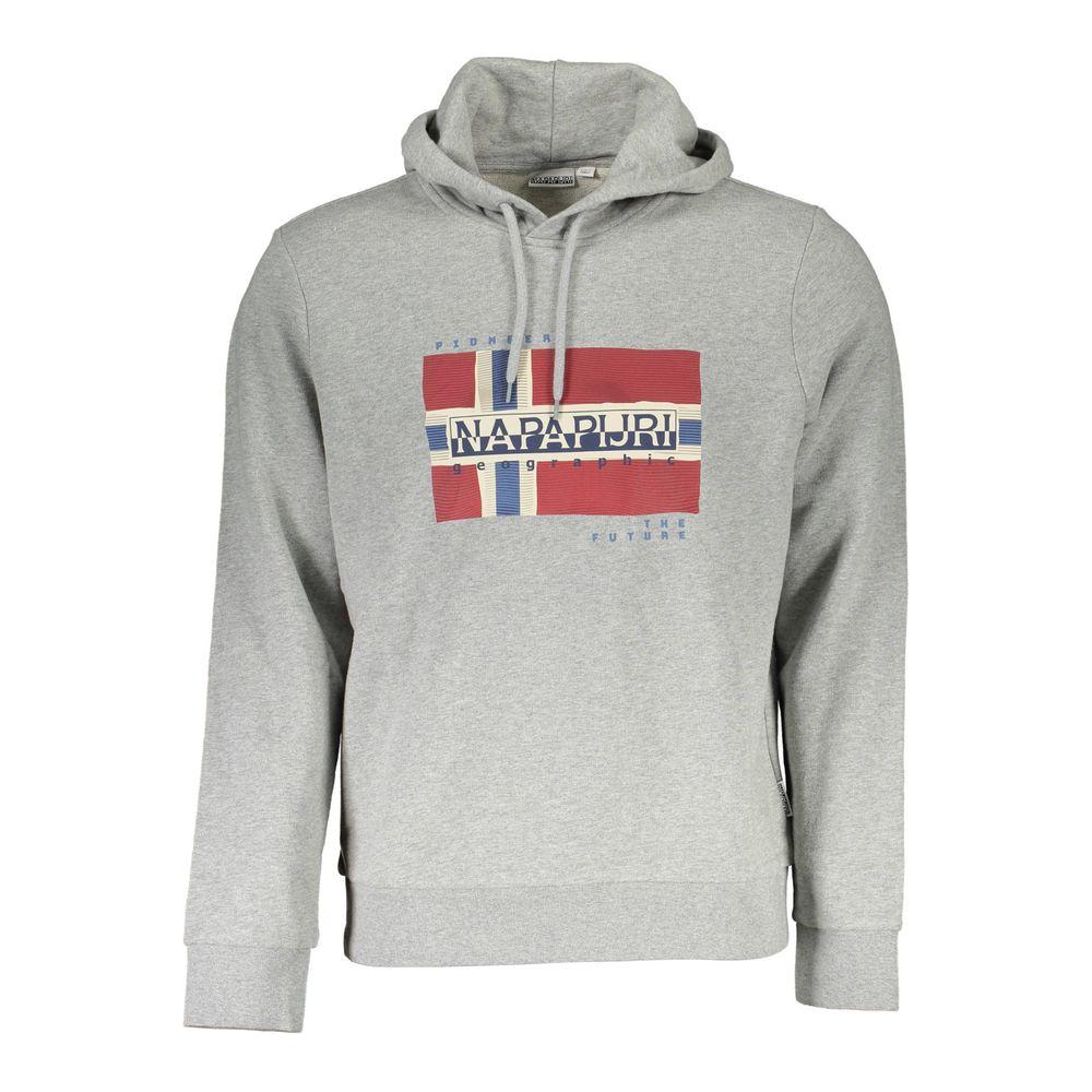 Napapijri Gray Cotton Men Sweater Napapijri