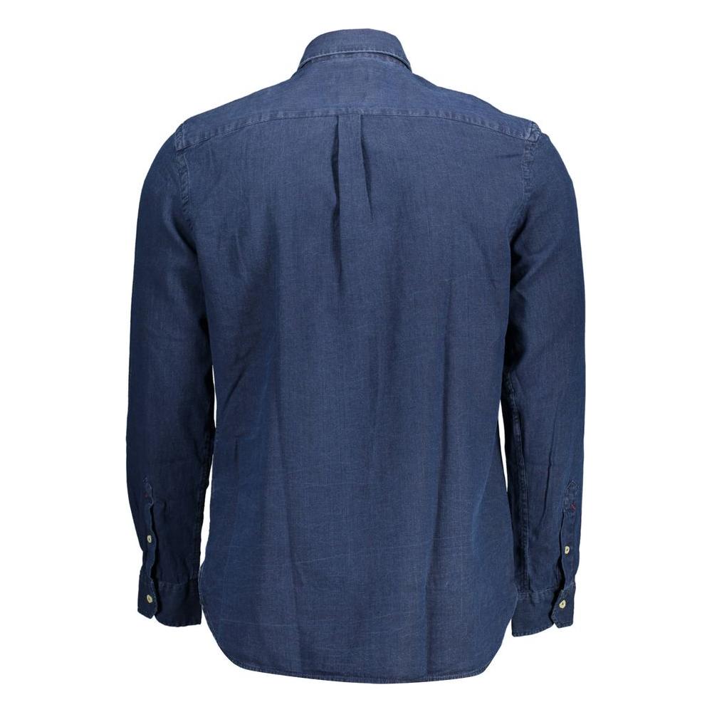 U.S. POLO ASSN. Blue Cotton Men Shirt U.S. POLO ASSN.