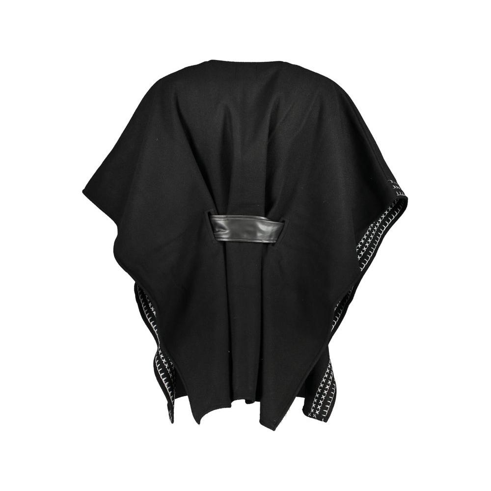 Desigual Chic Crew Neck Poncho with Contrast Details Desigual