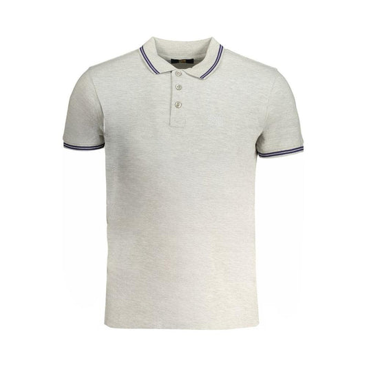 Cavalli Class Gray Cotton Polo Shirt Cavalli Class