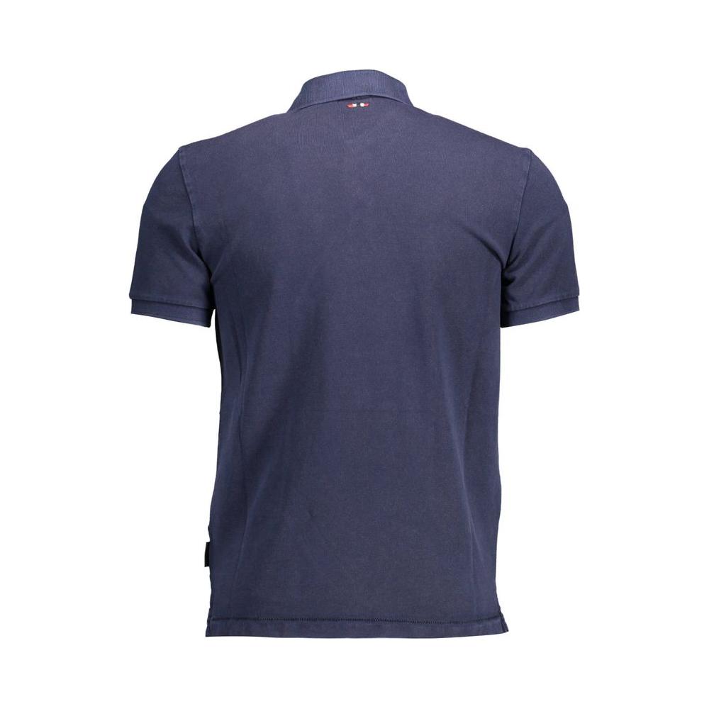 Napapijri Blue Cotton Men Polo Napapijri