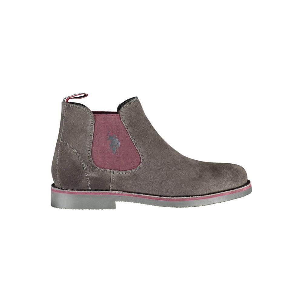 U.S. POLO ASSN. Gray Leather Men Boot U.S. POLO ASSN.