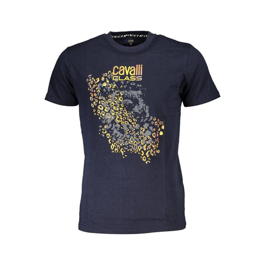 Cavalli Class Blue Cotton T-Shirt Cavalli Class