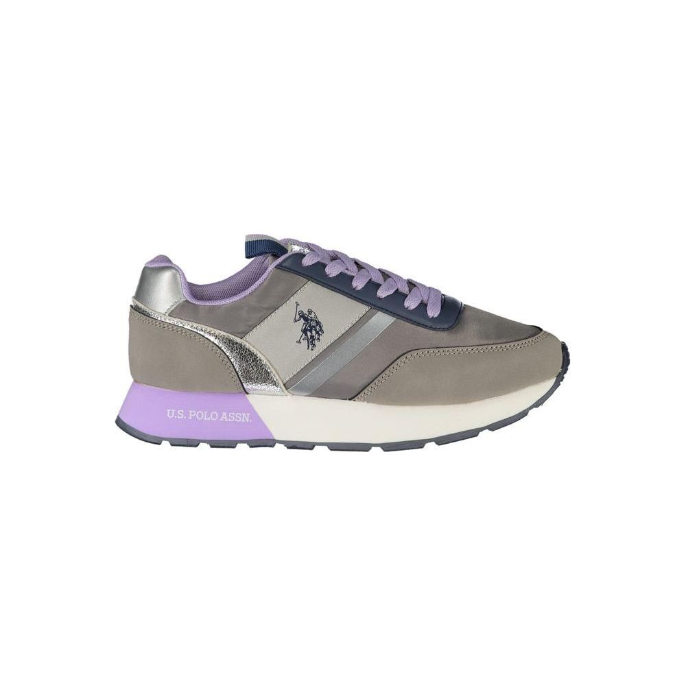 U.S. POLO ASSN. Gray Polyester Women Sneaker U.S. POLO ASSN.