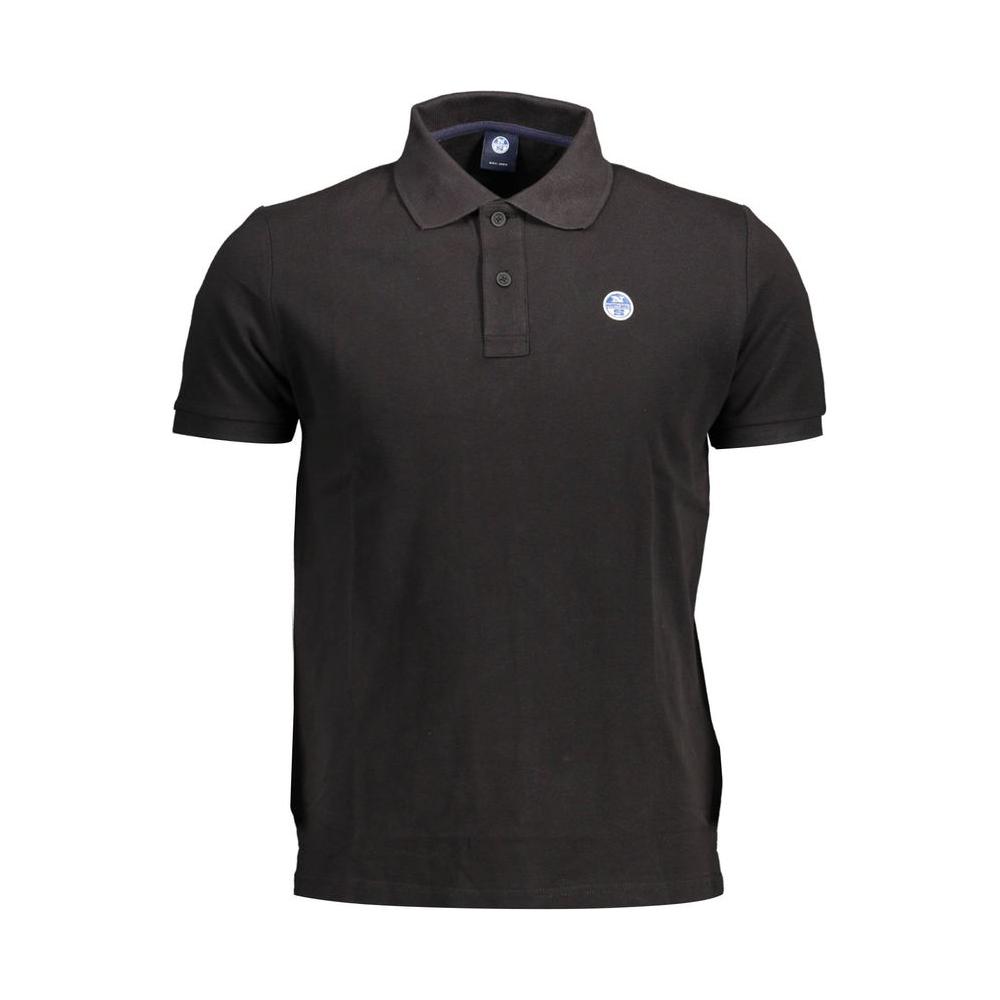 North Sails Black Cotton Men Polo Shirt North Sails