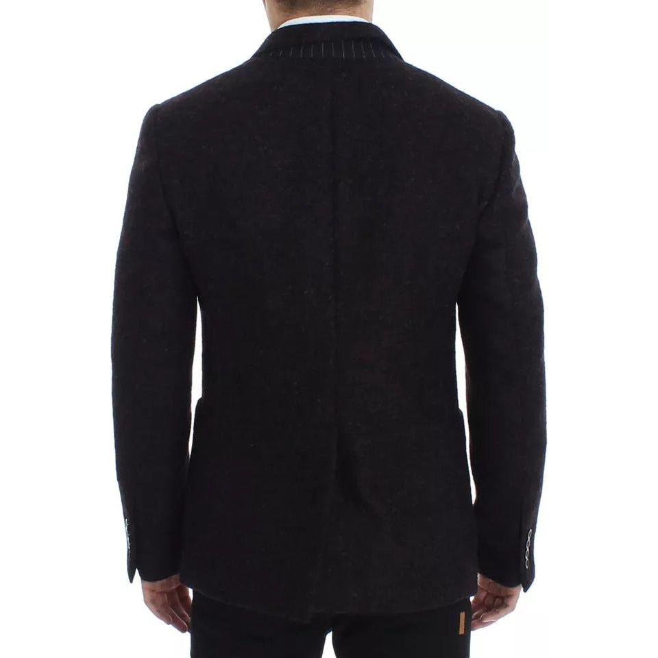 Dolce & Gabbana Bordeaux Alpaca Two Button Jacket Blazer Dolce & Gabbana