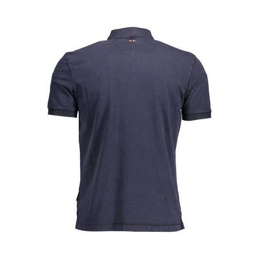 Napapijri Blue Cotton Men Polo Shirt Napapijri