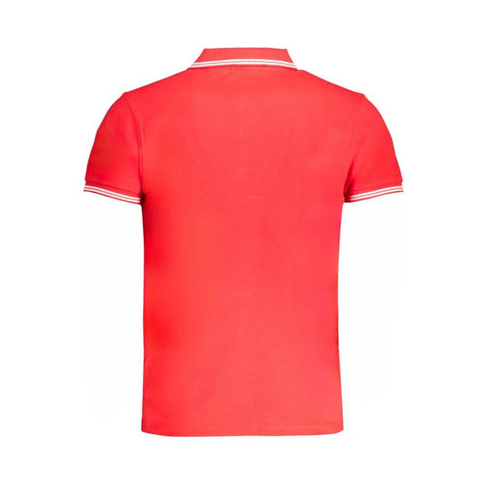 Cavalli Class Red Cotton Polo Shirt Cavalli Class