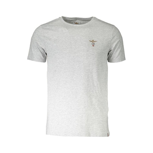 Aeronautica Militare Gray Cotton T-Shirt Aeronautica Militare