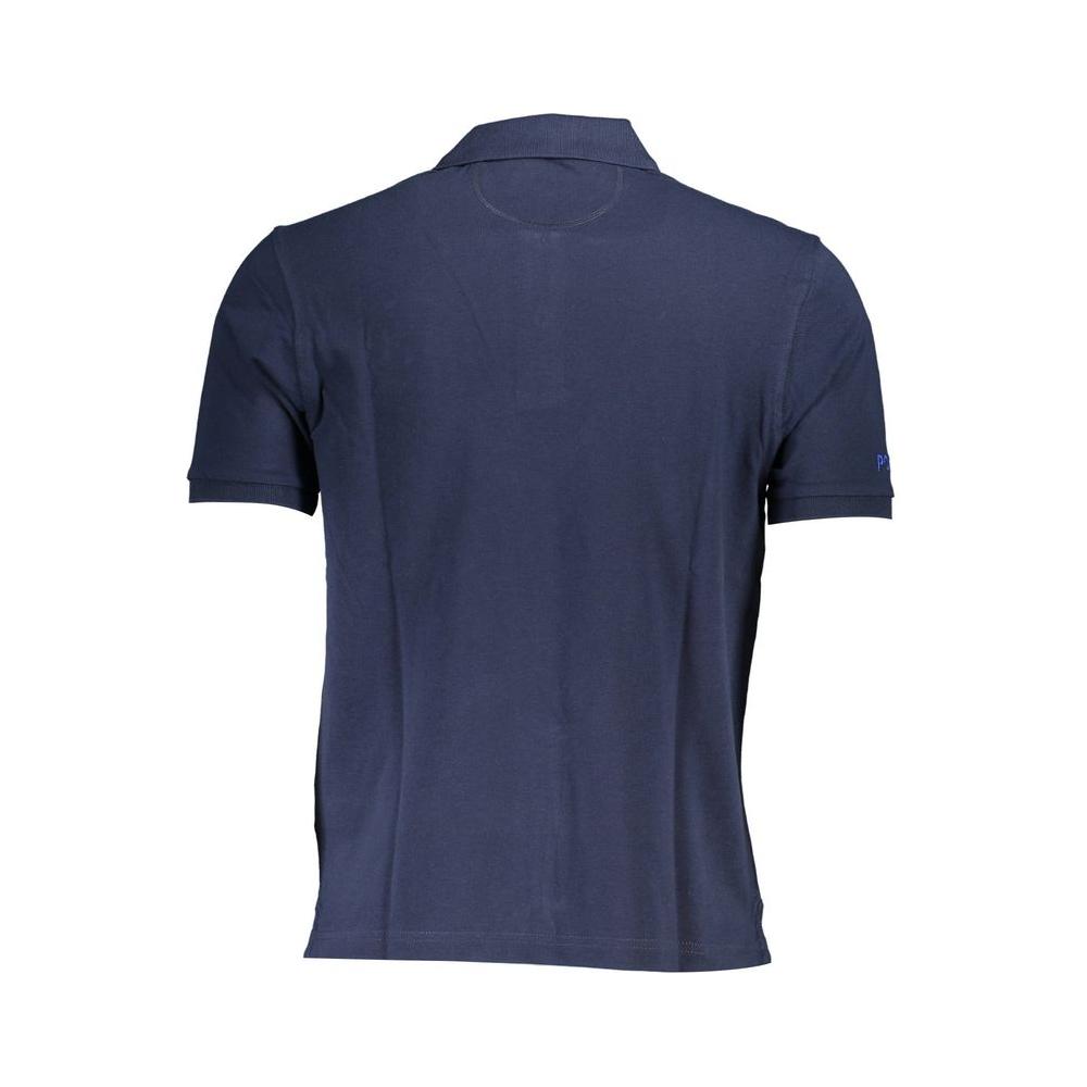 La Martina Blue Cotton Mens Polo Shirt La Martina