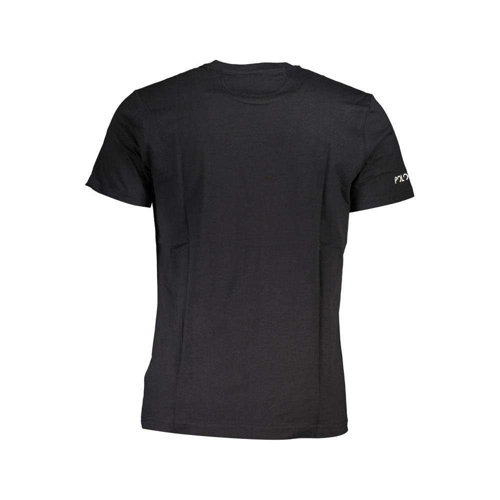 La Martina Black Cotton Men T-Shirt La Martina