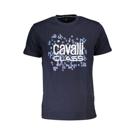 Cavalli Class Blue Cotton T-Shirt Cavalli Class