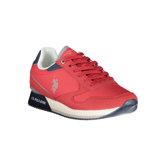 U.S. POLO ASSN. Sleek Pink Lace-Up Sneakers with Contrast Details U.S. POLO ASSN.