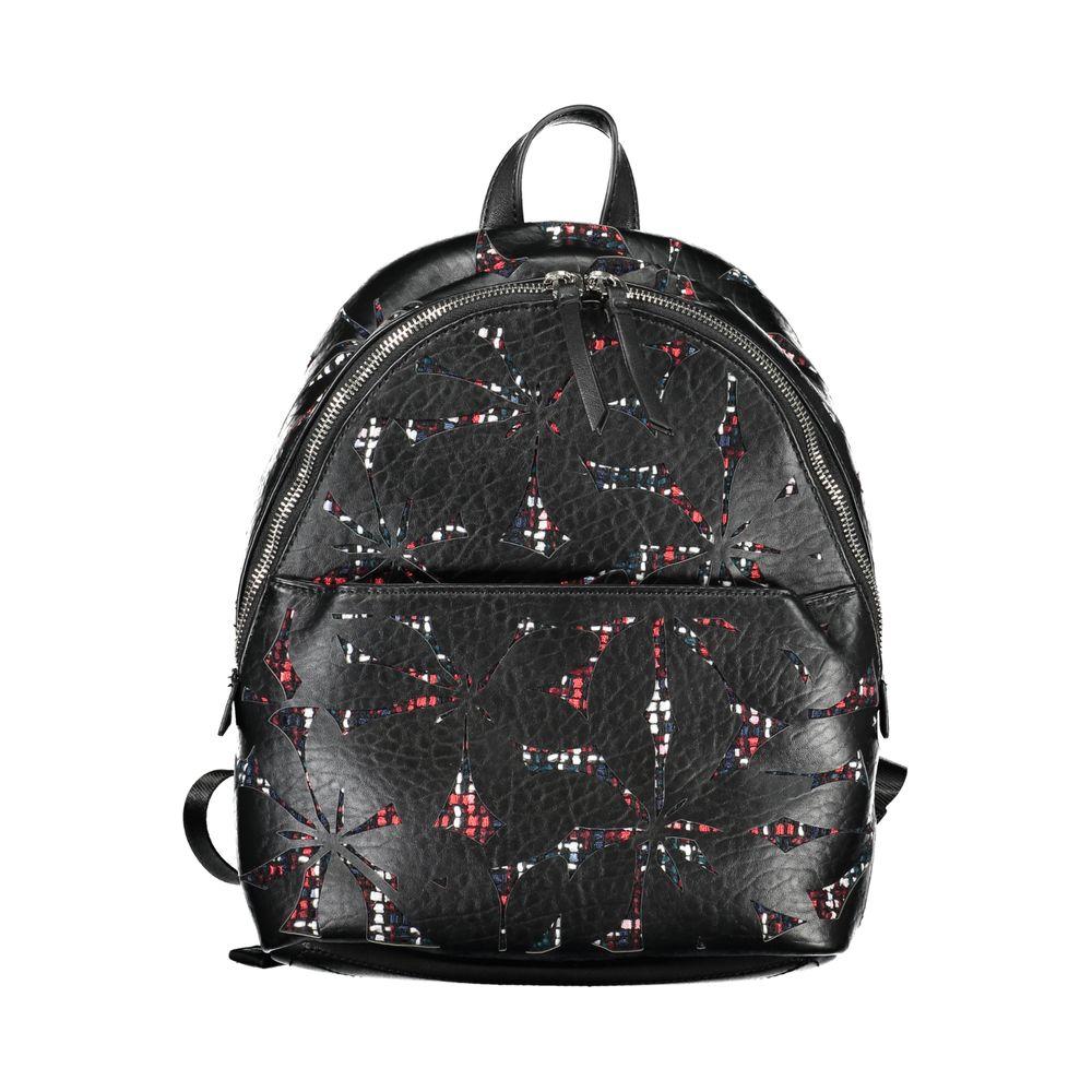 Desigual Chic Black Backpack with Contrasting Details Desigual