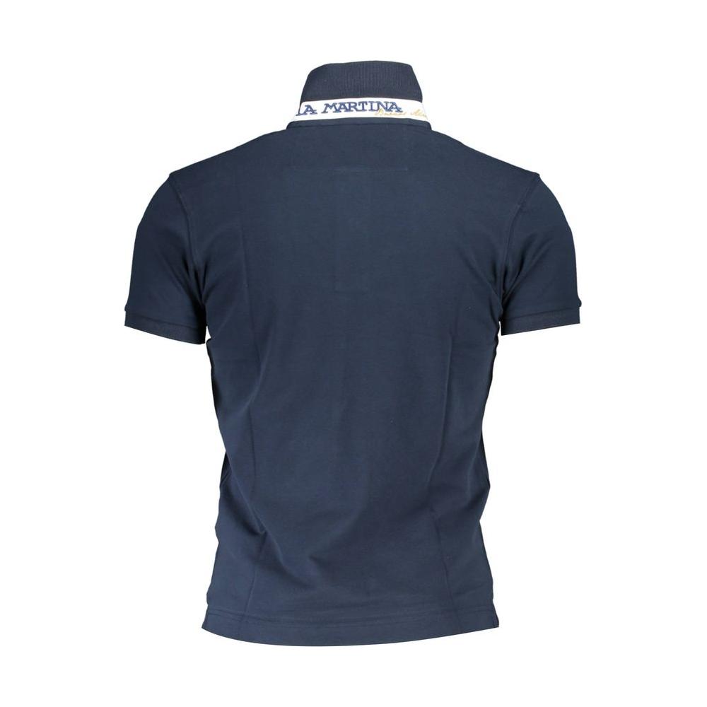 La Martina Sleek Slim Fit Polo with Contrast Details La Martina