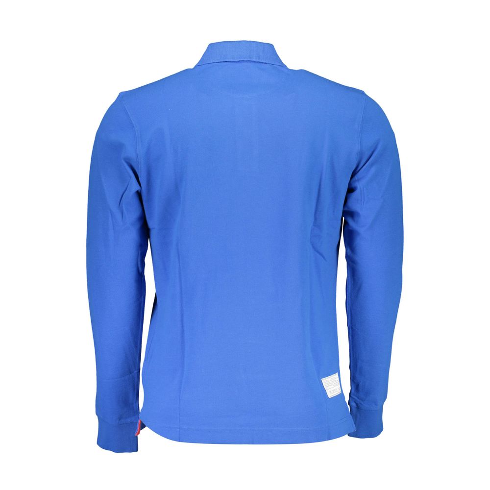 La Martina Elegant Long-Sleeved Polo in Chic Blue La Martina