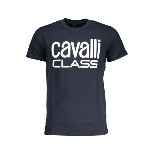 Cavalli Class Blue Cotton T-Shirt Cavalli Class