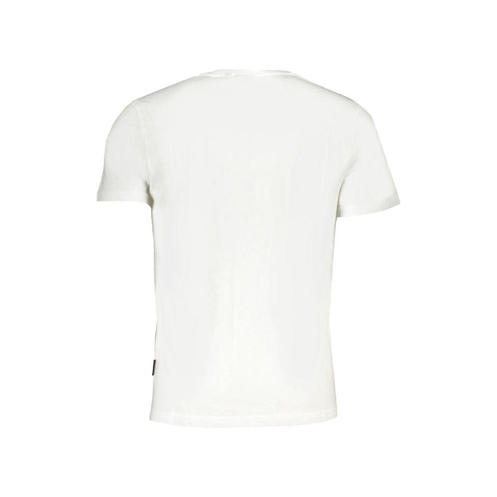 Napapijri White Cotton T-Shirt Napapijri