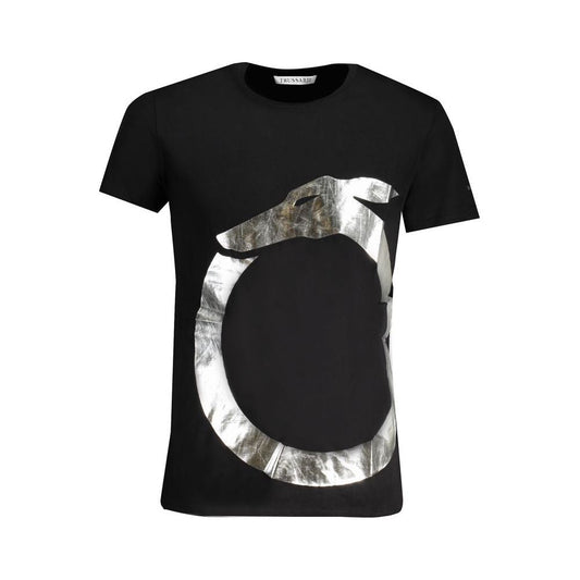 Trussardi Black Cotton T-Shirt Trussardi