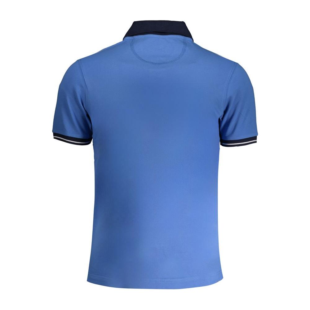 La Martina Blue Cotton Polo Shirt La Martina