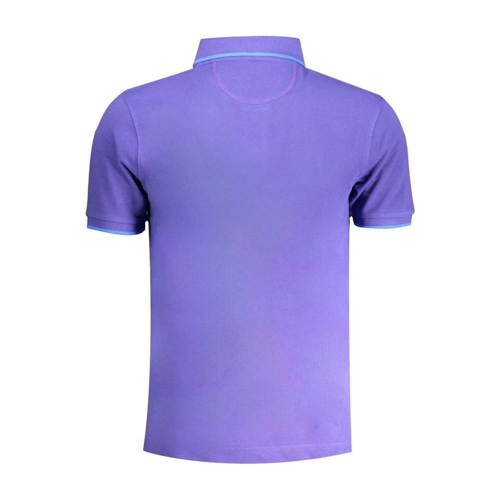 La Martina Purple Cotton Polo Shirt La Martina