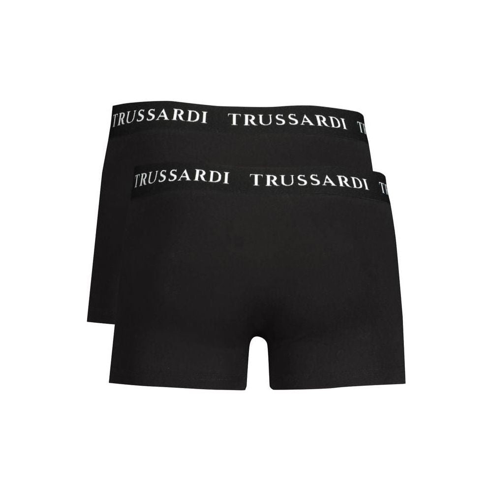 Trussardi Black Cotton Underwear Trussardi