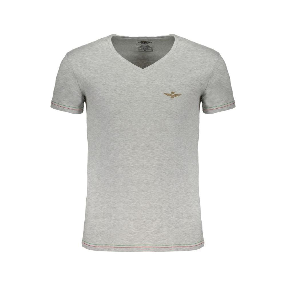 Aeronautica Militare Gray Cotton T-Shirt MAN T-SHIRTS Aeronautica Militare