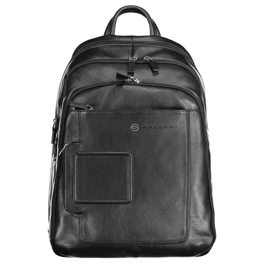 Piquadro Black Leather Men Backpack Piquadro