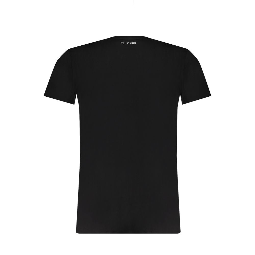 Trussardi Black Cotton T-Shirt Trussardi