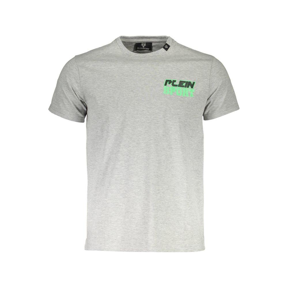 Plein Sport Gray Cotton Men T-Shirt Plein Sport