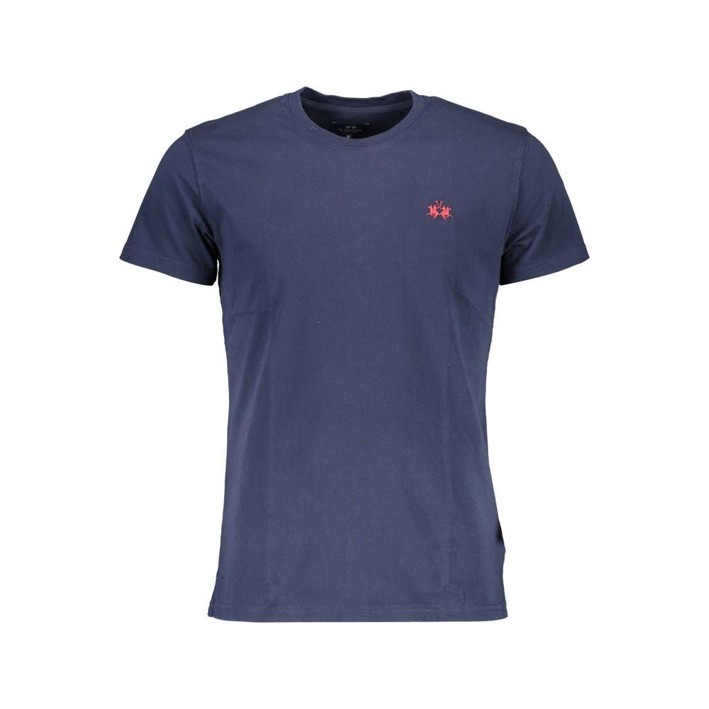 La Martina Blue Cotton Men T-Shirt La Martina