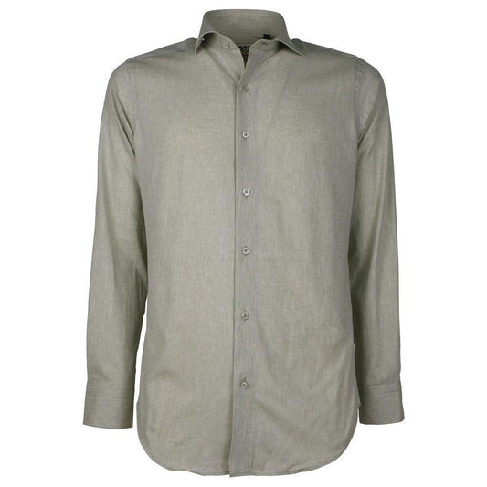 Made in Italy Army Cotton Shirt Made in Italy