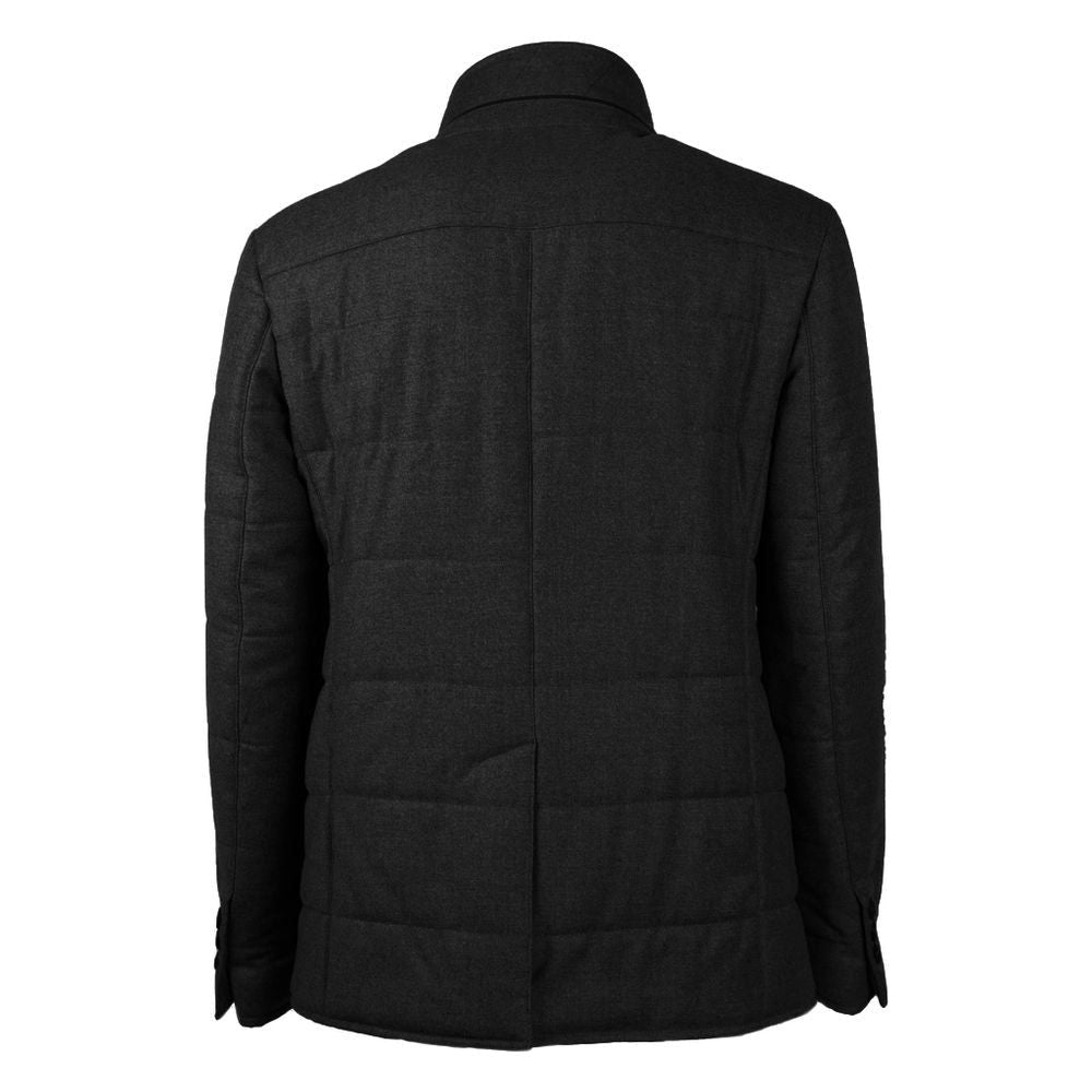 Made in Italy Elegant Wool-Cashmere Men's Coat Made in Italy