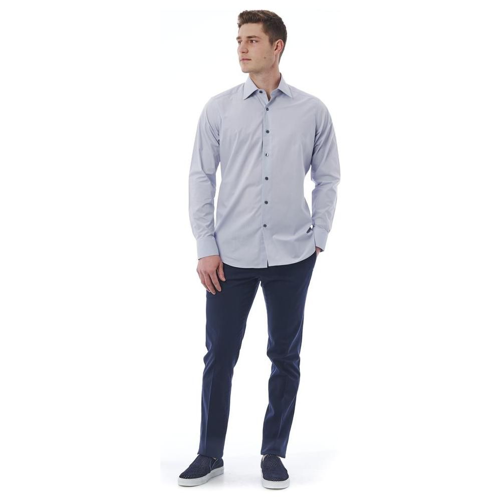 Bagutta Gray Cotton Men Shirt Bagutta