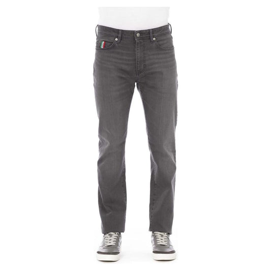 Baldinini Trend Gray Cotton Men Jeans Baldinini Trend