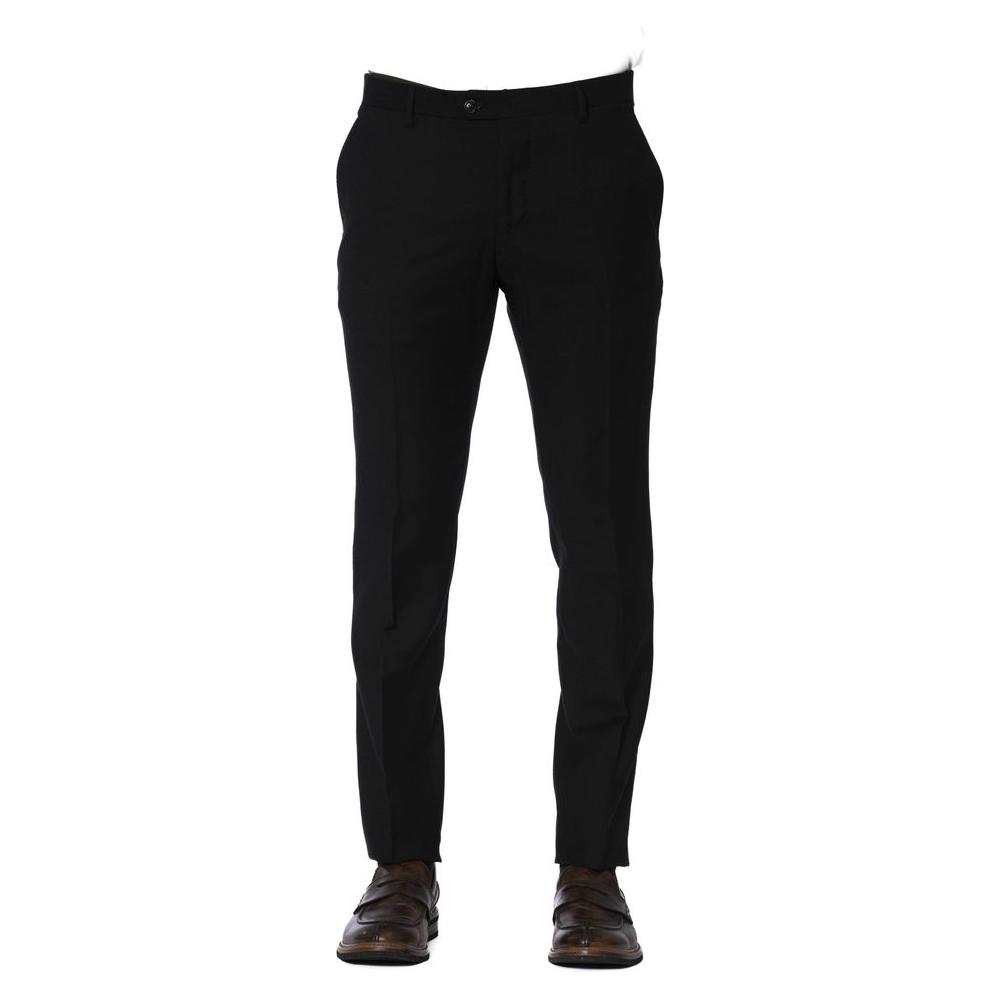 Trussardi Black Wool Men Trouser Trussardi