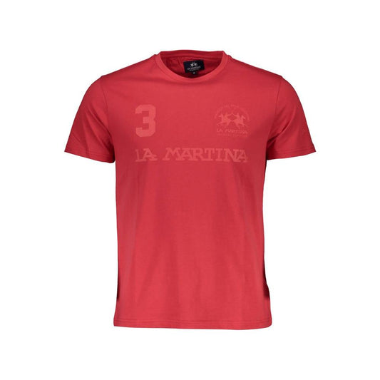 La Martina Red Cotton Men T-Shirt La Martina