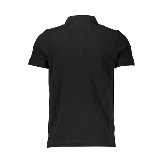 Cavalli Class Black Cotton Men Polo Shirt Cavalli Class