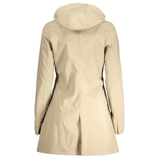 Beige Polyester Jackets & Coat