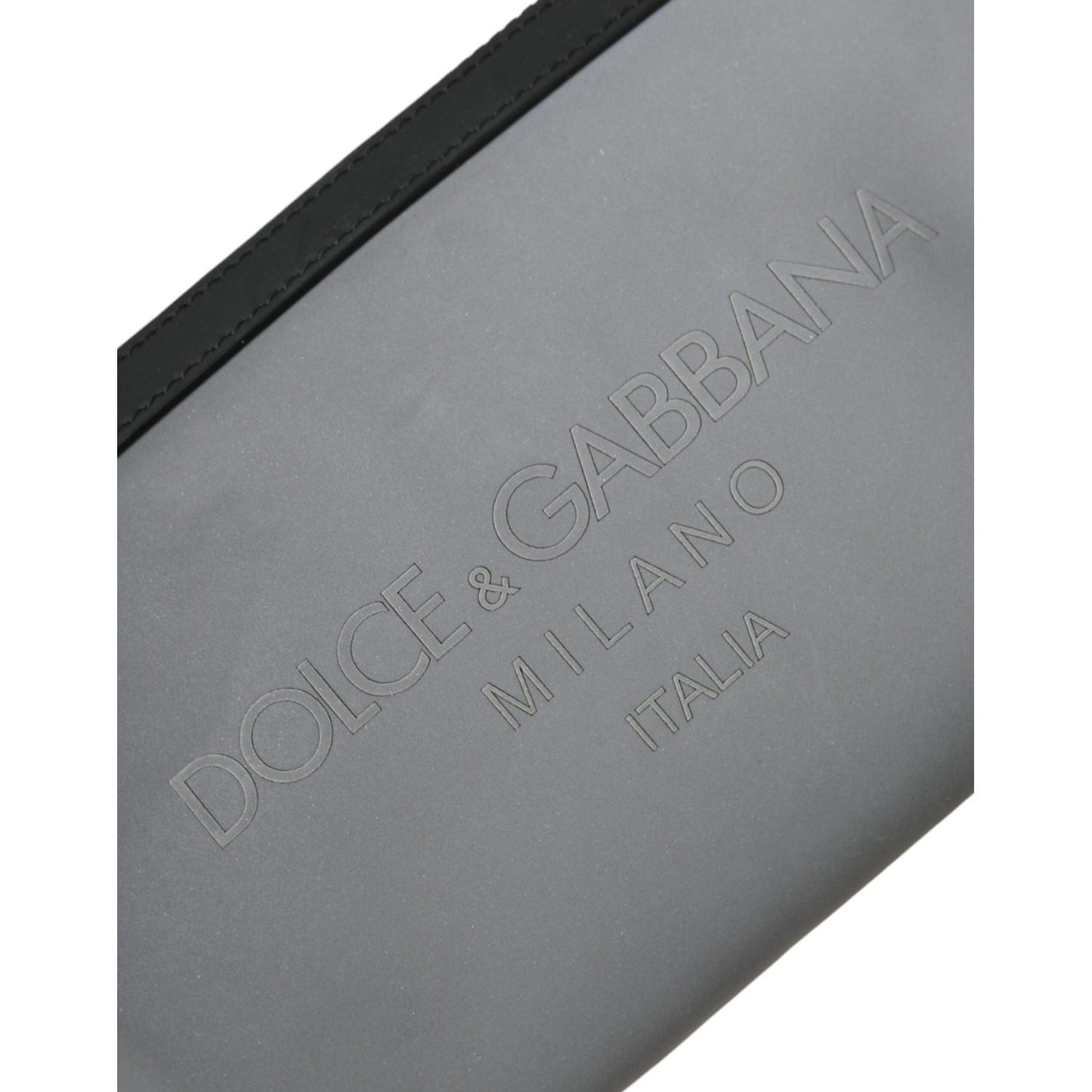 Dolce & Gabbana Gray Neoprene Logo Zip Waist Fanny Pack Belt Pouch Bag Dolce & Gabbana