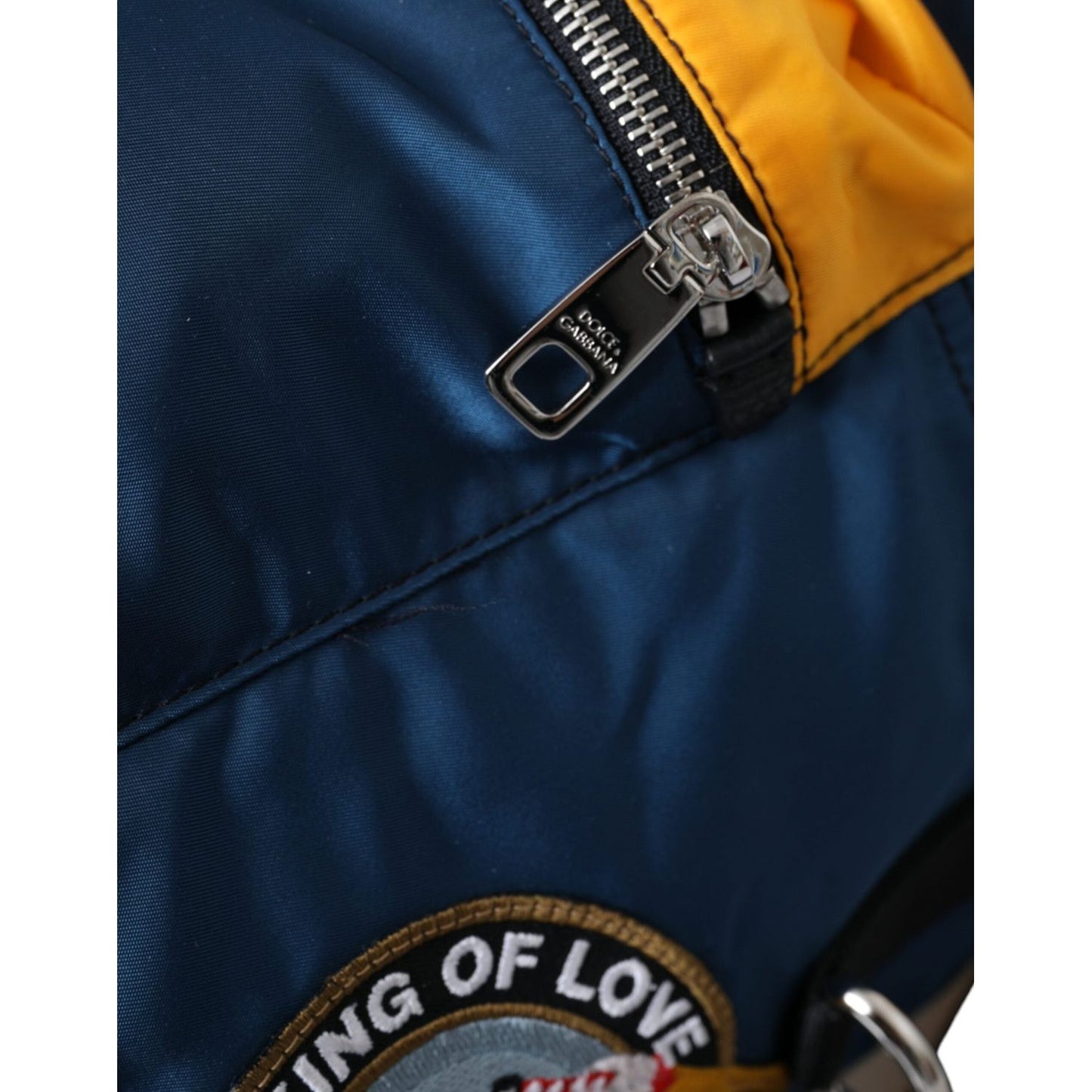 Dolce & Gabbana Blue Yellow Nylon Prince Of Heart Backpack Bag Dolce & Gabbana