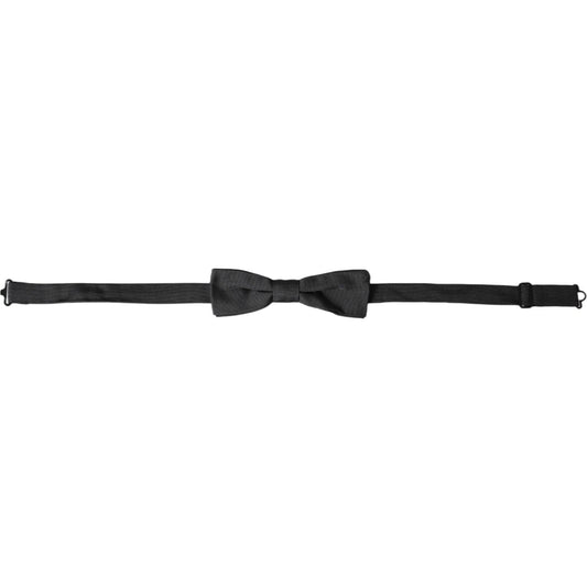 Dolce & Gabbana Black Silk Adjustable Neck Men Bow Tie Dolce & Gabbana