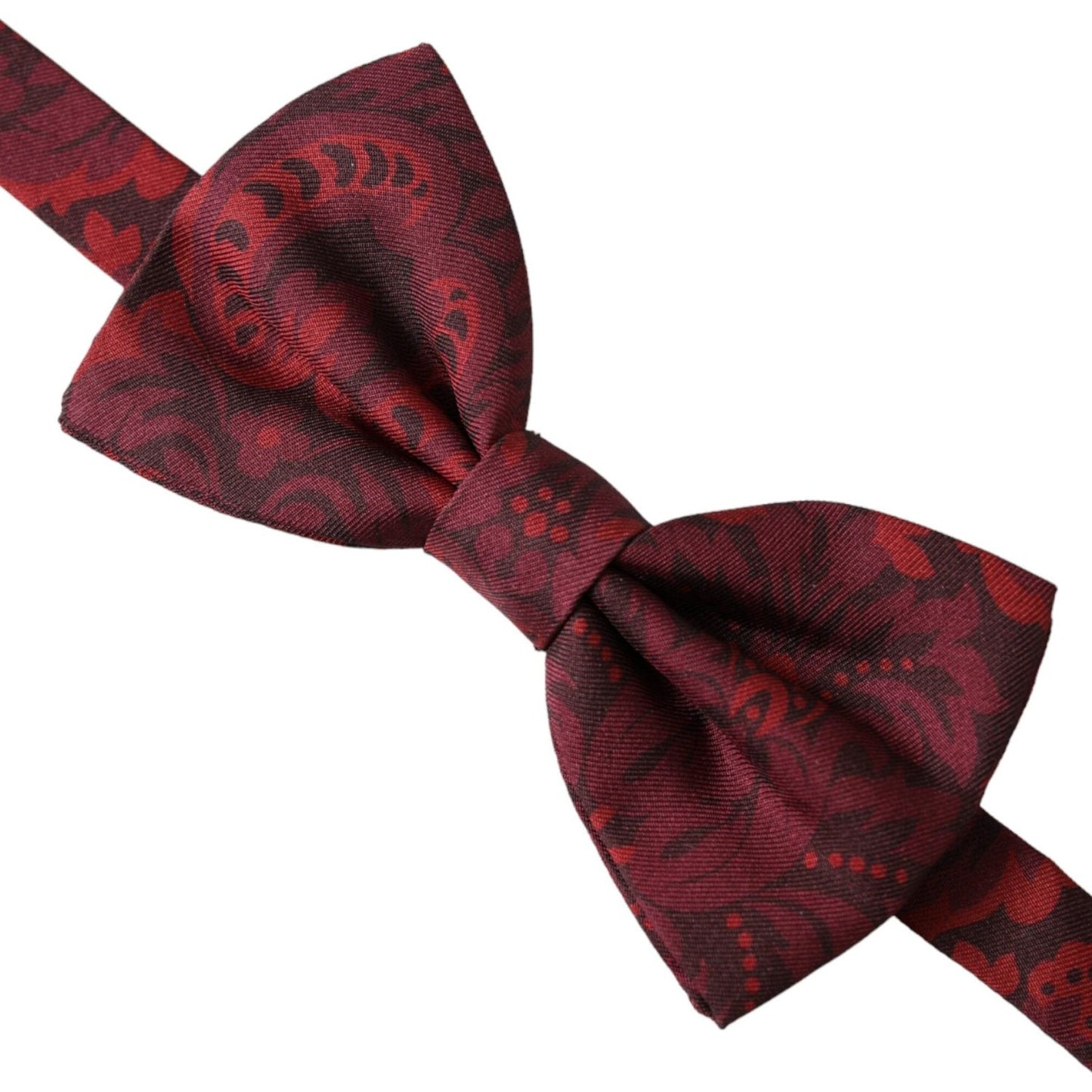 Dolce & Gabbana Red Silk Floral Adjustable Neck Men Bow Tie Dolce & Gabbana